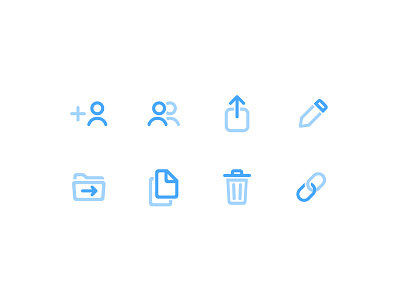 Third Icons set — Shary app access app copy delete edit free freebie icons icons set ios link mobile move remove share