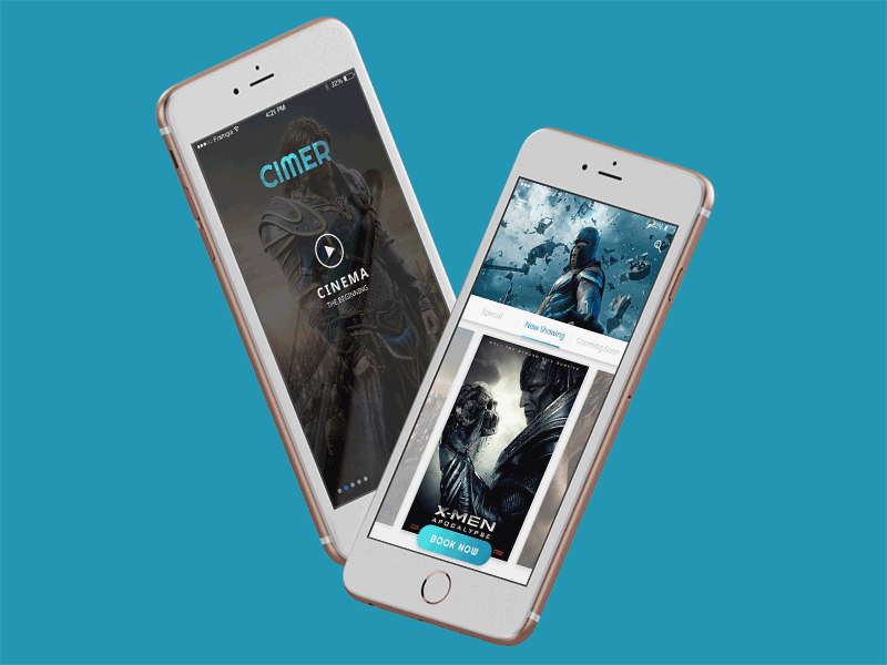 Cimer Cinema App app book cimer cinema films ios kit mobile ui
