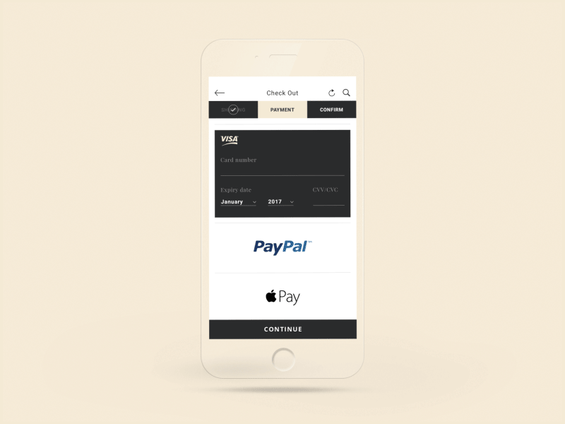 Zet Payment app ecommerce fashion ios iphone kit shop template ui zet