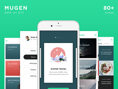 Mugen App UI KIT - Envato app design ios iphone kit mobile mugen template travel ui