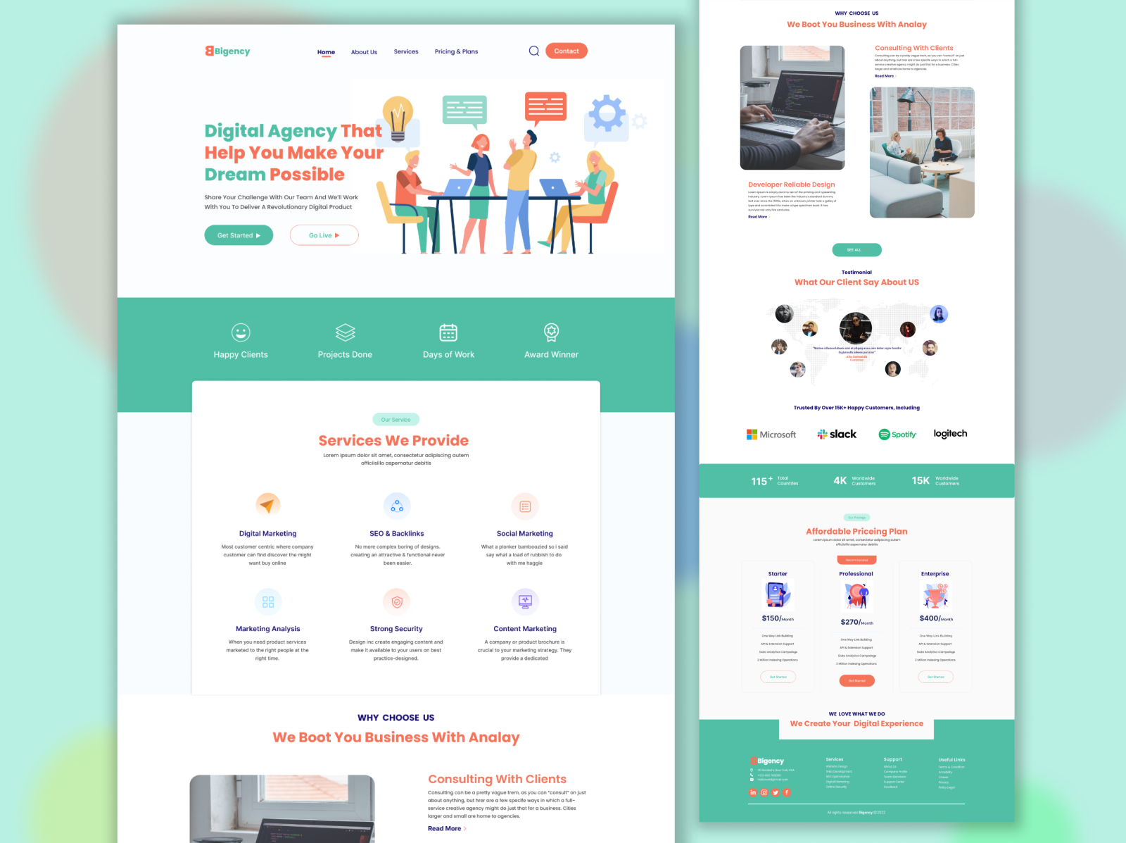 Web Site Design : Landing Page UI Design by Arif Ahmed on Dribbble