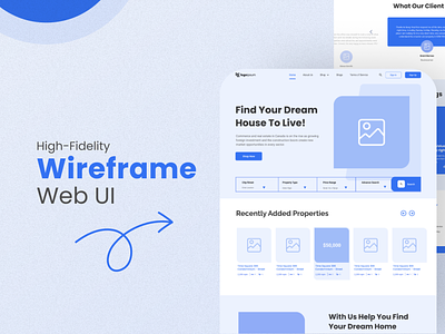 High Fidelity Wireframe Web UI