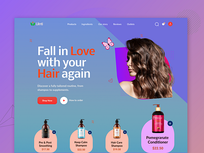 Hair Care Website Header