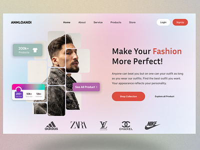 Fashion Store Website Header