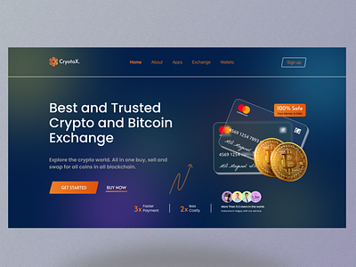 Cryptocurrency Website Header