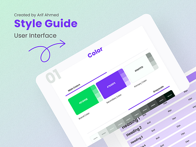 Style Guide Web UI graphic design landing page style guide web ui website