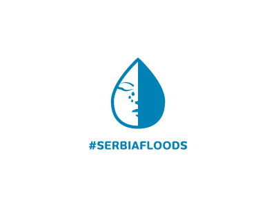 Dribbble Shot awareness cause donation floods help serbia urgent