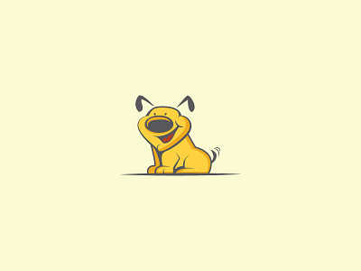 Happy Dog animal dog happy pet playful yellow