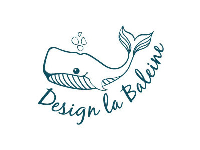 Design La Baleine Logo animal blue branding design identity illustration line logo ocean retro sea water whale