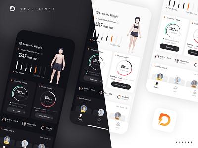 Light & Dark Mode of Sportlight App