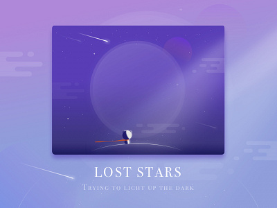 lost stars dream lonely moon night space star