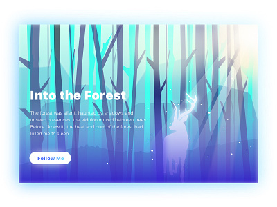 Into the Forest clean deer eidolon forest illustration