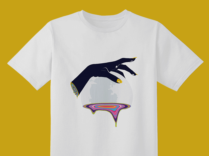 Clasping the Moon T-shirt Illustration
