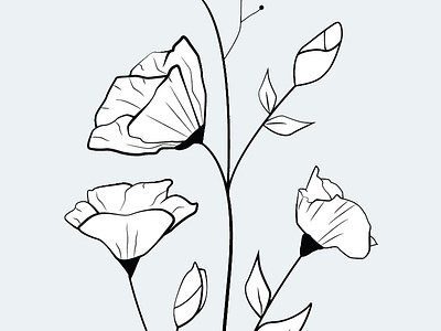 Flower Illustration black and white design flower graphic illustration tattoo vector