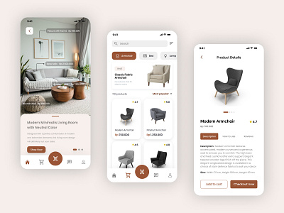 Furniture Mobile App app decor design furniture interior interior design mobile mobile app ui ui mobile