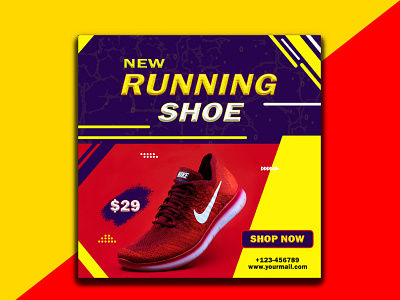 Running shoe post design ads banner cover design facebook post graphic design instagram post linkedin post media post photoshop post post design social design social media post design twitter post youtube post