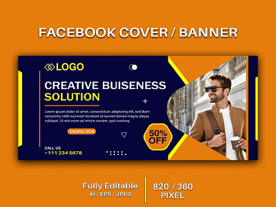 Facebook Cover Template agency banner agency cover banner banner design branding business banner business cover cover cover design facebook banner facebook cover facebook design graphic design social media design social template