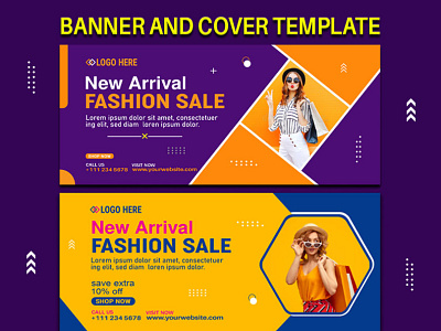 Fashion social media banner and cover template