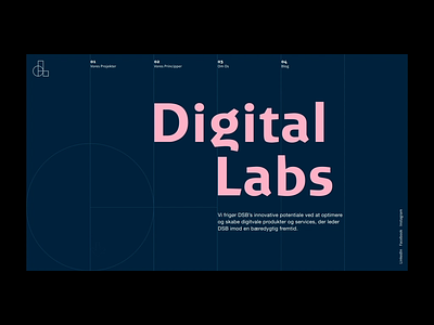 DSB Digital Labs page loading animation blue desktop digital grid labs. loading logo motion system web web design