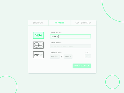 Credit Card Checkout credit card checkout credit card payment daily ui form monochromatic ui design