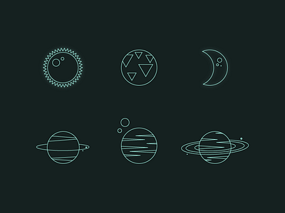 Line Icons | Planets icon design icons line icon planets space
