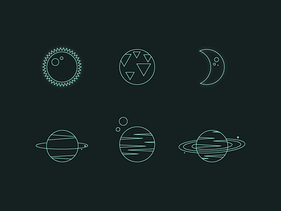 Line Icons | Planets