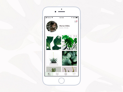 User Profile daily ui daily ui 006 minimal plant app concept ui ui design user profile