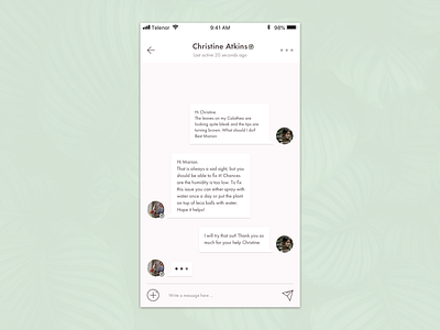 Direct Messaging for Plant App