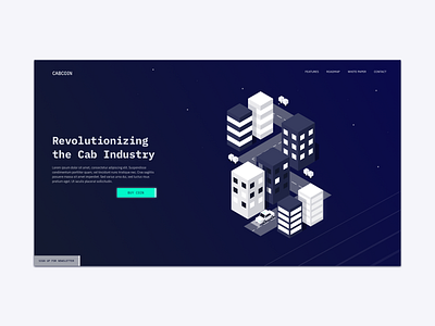 Cabcoin Landingpage blockchain blockchain cryptocurrency cabcoin crypto currency digital design icon illustration isometric isometric icons isometric illustration landing page ui web design