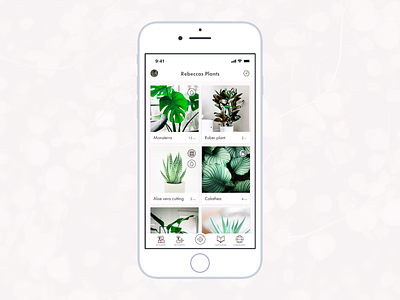 Plant Care App cards icon design icons minimal plant care app ui ui design ux