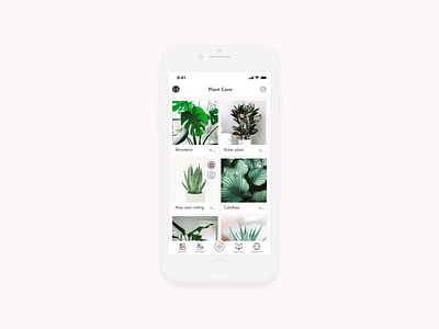 Open Card Interaction | Plant Care App animation app card interaction interaction invision studio invisionstudio ui ui design ui motion