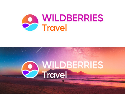 WB Travel Logo air tickets branding design figma graphic design logo logo creation logo design logotype sea sunset travel