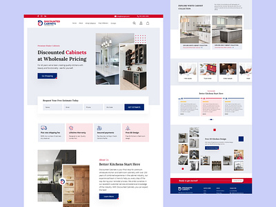 cabinet manufacturing landing page 3d kitchen design beautiful cabinet manufacturing creative design free shipping grey cabinets icon illustration kitchen cabinet landing page landing page logo minimal shopping ui web white cabinets wholesale kitchen and bathroom