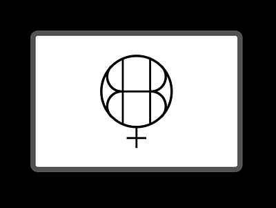 BB characters circular feminism geometric geometrical logo