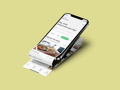 Home Screen - Foodie app clean components design figma food ios kit mobile ui uidesign uikit