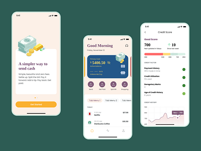 Finansia - Mobile Banking UI Kit clean components design figma finance illustration kit mobile ui uidesign uikit ux uxdesign