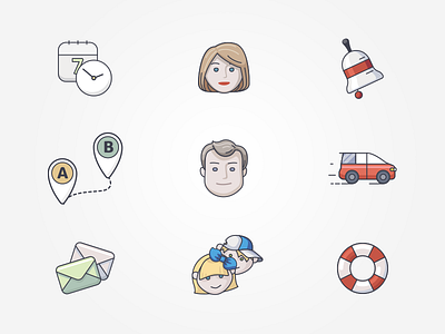Icons app car children galitsky galitsky design icons kids route