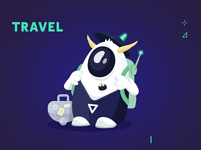 Veepee Travel alien app application character design illustration mobile space travel ui uiux ux