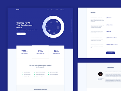 Landing page deepblue landingpage minimalist nicecontrast