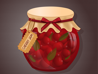 Cherry jam figma illustration vector