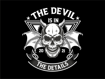 The Devil Skull T Shirt Design christmas design design graffiti design halloween design retro vintage skull t shirt design t shirt design t shirt typography design