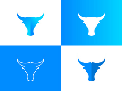 Bull Colorful Icon Logo Vector Illustration Set art artwork graphic design illustration logo meat vector