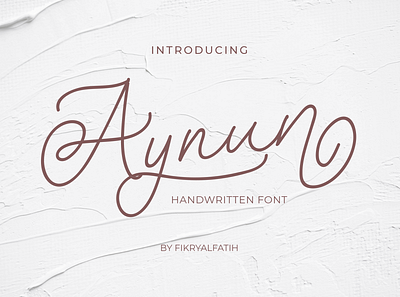 Aynun Handwritten Font branding font handwritten logo script signature