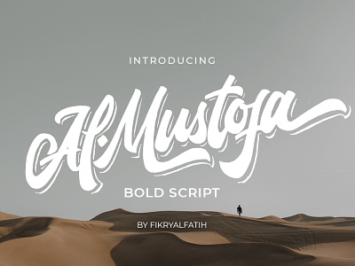 Almustofa Bold Script Font branding display font handwritten logo script