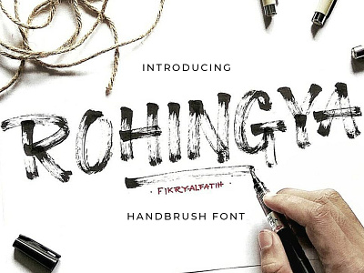 Rohingya Handbrush Font branding brush city display font handwritten logo makeup rohingya
