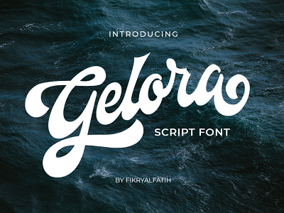Gelora Script Font branding display font handwritten logo retro script vintage