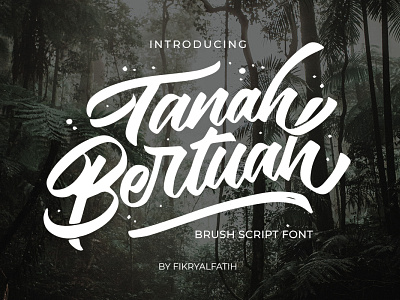 Tanah Bertuah Brush Script Font branding brush calligraphy display font handwritten logo script typeface