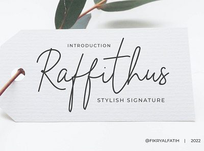 Raffithus Signature Font branding design font handwritten invitations logo logotype packaging quotes script signature watermark wedding