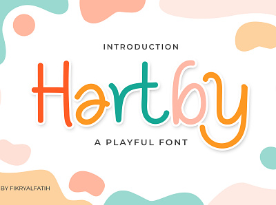 Hartby - Playful Font branding cute display font fun handwritten kids logo playful typeface