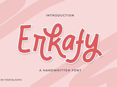 Erkafy baby branding display font handwritten kids logo playful typeface